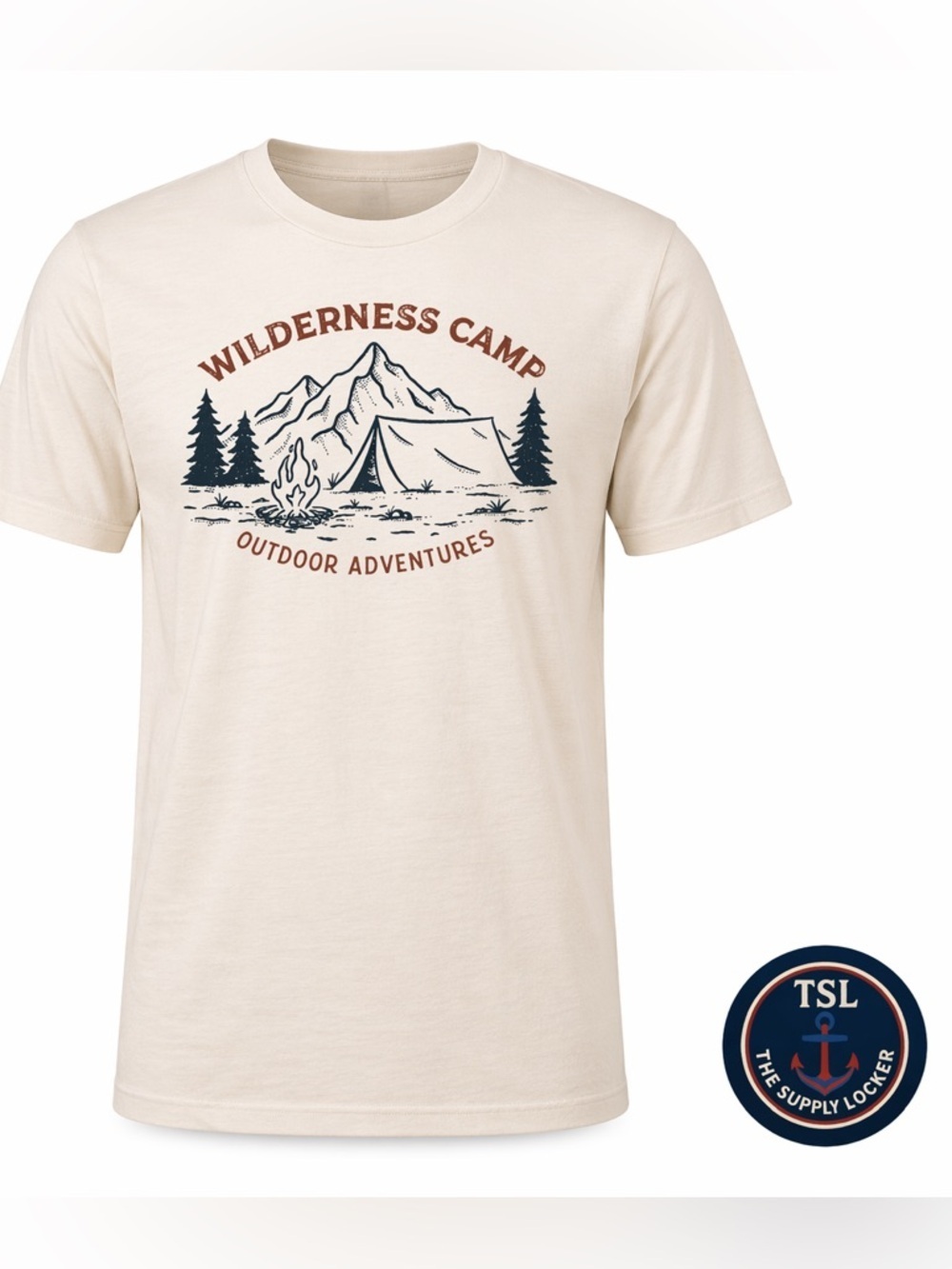 Wilderness Camp Outdoor Adventures Graphic T-Shirt Women’s Small Cotton